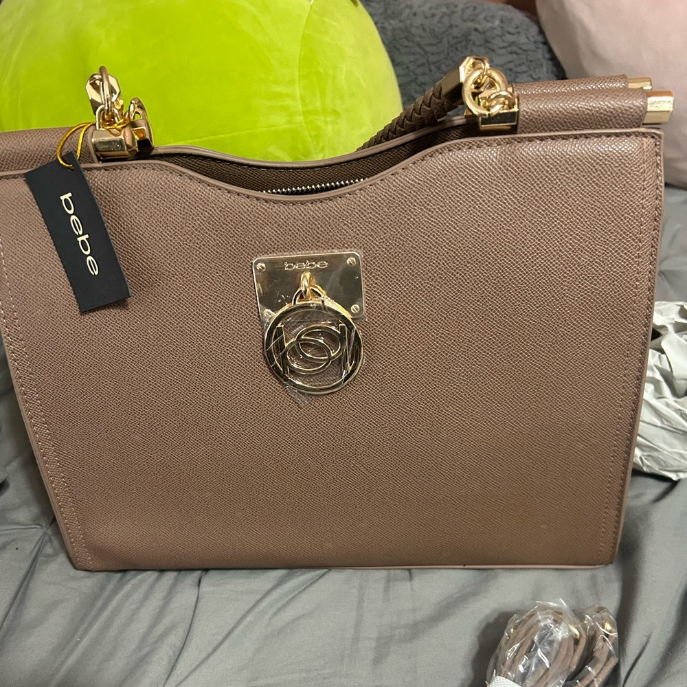 Bebe Kate Shopper Taupe Handbag